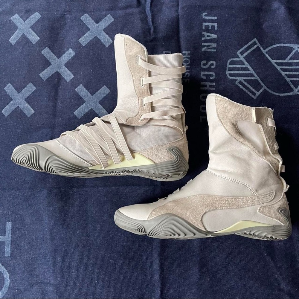 Puma Beige Combat & Moto Boots